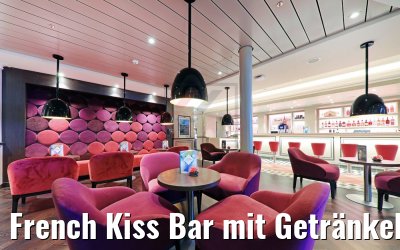 French Kiss Bar mit Getränkekarten AIDAnova