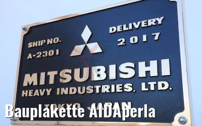 Bauplakette AIDAperla