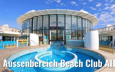 Aussenbereich Beach Club AIDAperla