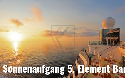 Sonnenaufgang 5. Element Bar AIDAperla