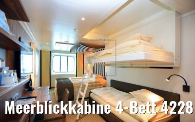 Meerblickkabine 4-Bett 4228 Kat. MC, MD AIDAperla