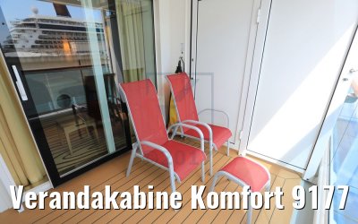 Verandakabine Komfort 9177 Kat. VD, VE, VF Balkon AIDAperla