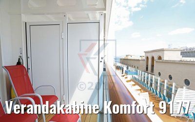 Verandakabine Komfort 9177 Kat. VD, VE, VF Balkon AIDAperla