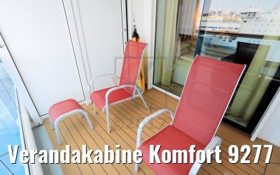 Verandakabine Komfort 9277 Kat. VD, VE, VF Balkon AIDAperla