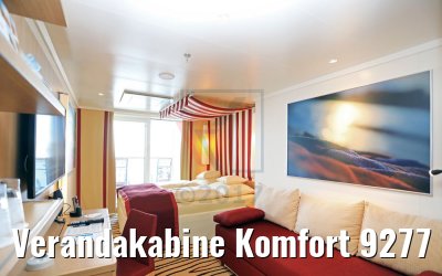 Verandakabine Komfort 9277 Kat. VD, VE, VF Wohnbereich AIDAperla