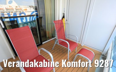Verandakabine Komfort 9287 Kat. VD, VE, DF Balkon AIDAperla