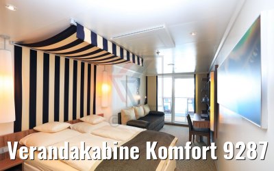 Verandakabine Komfort 9287 Kat. VD, VE, DF Wohnraum AIDAperla