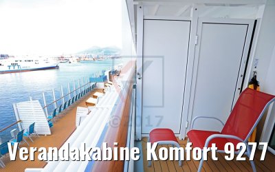 Verandakabine Komfort 9277 Kat. VD, VE, VF Balkon AIDAperla