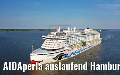 AIDAperla auslaufend Hamburg auf der Elbe 22.06.2019
