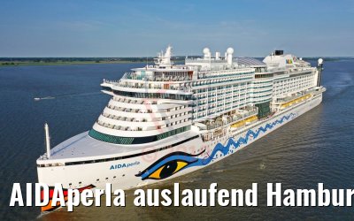 AIDAperla auslaufend Hamburg auf der Elbe 22.06.2019