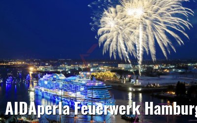 AIDAperla Feuerwerk Hamburg 12.05.2018
