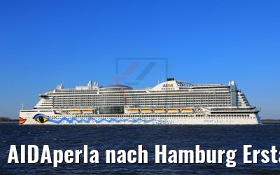 AIDAperla nach Hamburg Erstanlauf an der Lühe 18.03.2018