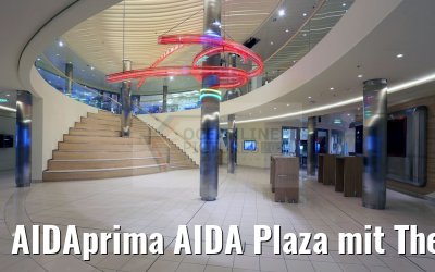 AIDAprima AIDA Plaza mit The Last Dancer Skulptur