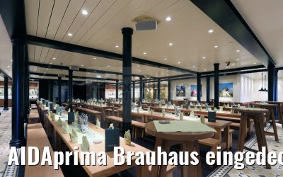 AIDAprima Brauhaus eingedeckt abends