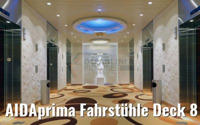 AIDAprima Fahrstühle Deck 8