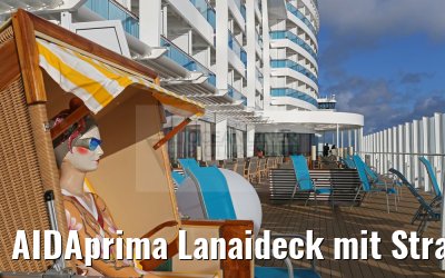 AIDAprima Lanaideck mit Strandkorb