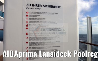 AIDAprima Lanaideck Poolregeln