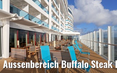 Aussenbereich Buffalo Steak House und Sonnendeck AIDAprima