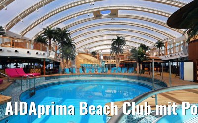 AIDAprima Beach Club mit Pool und Whirlpool