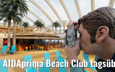AIDAprima Beach Club tagsüber mit AIDA Bar