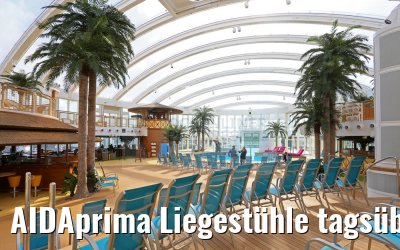 AIDAprima Liegestühle tagsüber Beach Club