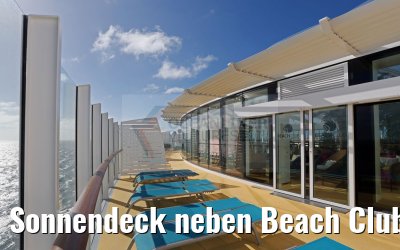Sonnendeck neben Beach Club AIDAprima
