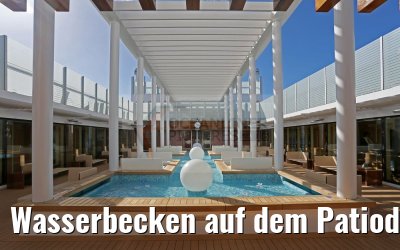 Wasserbecken auf dem Patiodeck AIDAprima