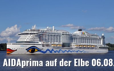 AIDAprima auf der Elbe 06.08.2016