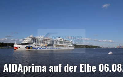 AIDAprima auf der Elbe 06.08.2016