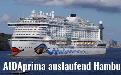 AIDAprima auslaufend Hamburg 06.08.2016
