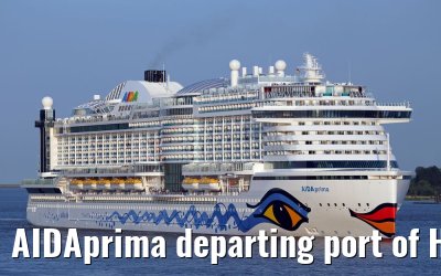 AIDAprima departing port of Hamburg 28.05.2016