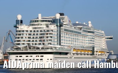 AIDAprima maiden call Hamburg 21.04.2016