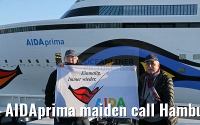 AIDAprima maiden call Hamburg impressions 21.04.2016