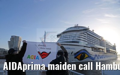 AIDAprima maiden call Hamburg impressions 21.04.2016