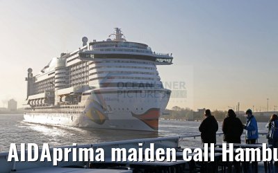 AIDAprima maiden call Hamburg impressions 21.04.2016