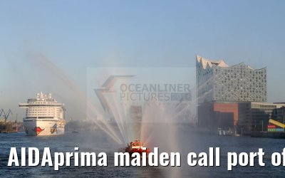 AIDAprima maiden call port of Hamburg 21.04.2016