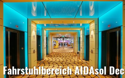 Fahrstuhlbereich AIDAsol Deck 11 vorne