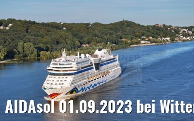 AIDAsol 01.09.2023 bei Wittenbergen