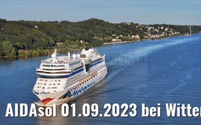 AIDAsol 01.09.2023 bei Wittenbergen