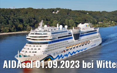 AIDAsol 01.09.2023 bei Wittenbergen