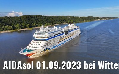 AIDAsol 01.09.2023 bei Wittenbergen