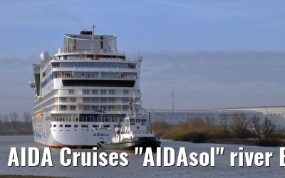 AIDA Cruises "AIDAsol" river Ems conveyance, 11 March 2011