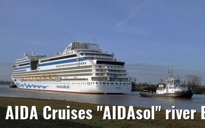 AIDA Cruises "AIDAsol" river Ems conveyance, 11 March 2011