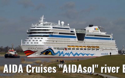 AIDA Cruises "AIDAsol" river Ems conveyance, 11 March 2011