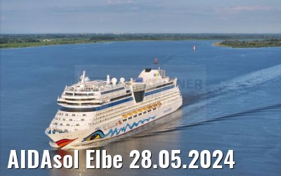 AIDAsol Elbe 28.05.2024