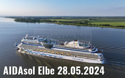AIDAsol Elbe 28.05.2024