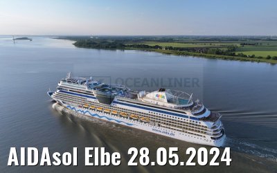 AIDAsol Elbe 28.05.2024