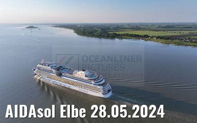 AIDAsol Elbe 28.05.2024