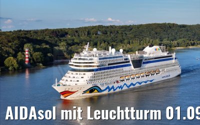 AIDAsol mit Leuchtturm 01.09.2023