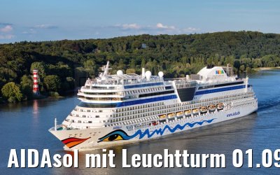 AIDAsol mit Leuchtturm 01.09.2023